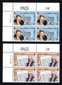 1982 Isle of Man Europa Historic Events Commemorative Stamps Traffic Light Block of 4 Mint Never Hinged (MNH)