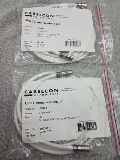 2x Connector Cables 1,5m