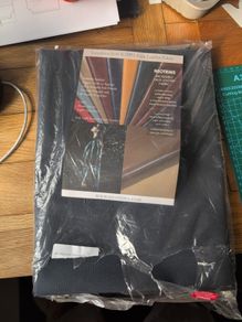 Neotrims faux leather fabric black 1m