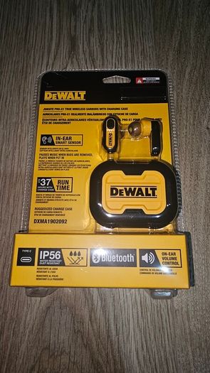 DeWalt Pro-X1 Jobsite True Wireless Earbuds with Charging Case