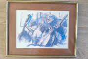 wall art wall art Vintage Jazz blues banjo Musicians music Print Framed Artwork Dublin Framing