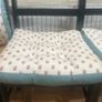 Set of 4 Dark Green Wooden Dining Chairs with Cushions Image 4
