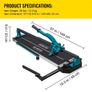 47 Inch Tile Cutter Single Rail Double Brackets Manual Tile Cutter 3/5 in Cap with Precise Laser Manual Tile Cutter Tools for Precision Cutting Image 4