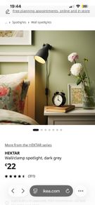 2 x ikea hekatr lamps