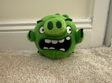 Angry Birds Green Pig Plush Soft Toy approx. 12 cm. 2016 Spin Master Used Please see photos