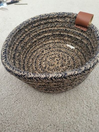 Woven bowl for keys and trinkets