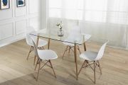 Modern Nordic Dining Set + 4 chairs - white