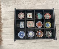 Artisan Mini Plates in Display Case for Wall