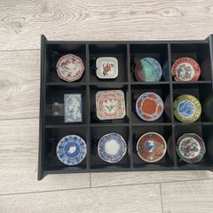 Artisan Mini Plates in Display Case for Wall