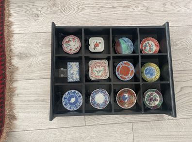 Artisan Mini Plates in Display Case for Wall