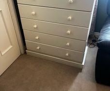 chest of drawers, solid pine painted