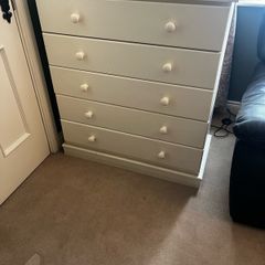 chest of drawers, solid pine painted