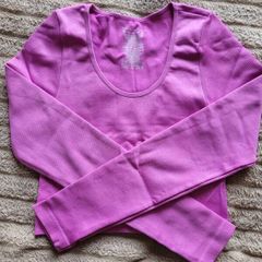 Primark Purple Long Sleeve Crop Top