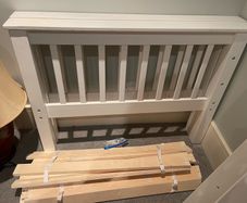White Sturdy Single Wooden Bed Frame - Can Deliver