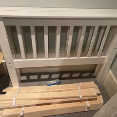 White Sturdy Single Wooden Bed Frame - Can Deliver