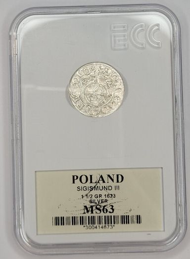 Poland, Polker, Poltorak 1623,  Sigismund III Vasa Silver coin