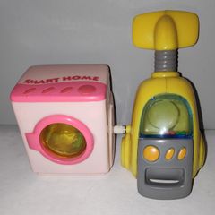 Vintage Smart Home appliances Wind Up toys washing machine & vacuum cleaner