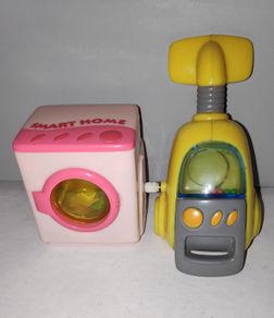 Vintage Smart Home appliances Wind Up toys washing machine & vacuum cleaner