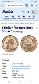Coin- US Dollar 1800- Replica