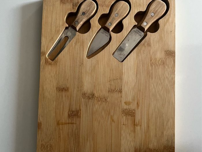 cheese board and cheese knife set