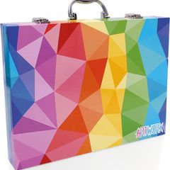 122 Assorted Art Pieces & Carry Case - Kids Colouring Sets - Colouring Pencils, Felt Tips Pens, Wax Crayons - Arts and Craft Sets For Children (FREE POSTAGE)