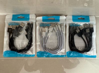 Short Lightning Charging Cables (5 Pack)x3