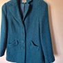 Per una acrylic coat size 16 ptp 22" green button up in excellent condition Image 3