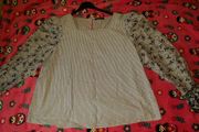 Brand new M&amp;S Limited Edition Blue mix embroidered  blouse size UK18 EU46 Postage included
