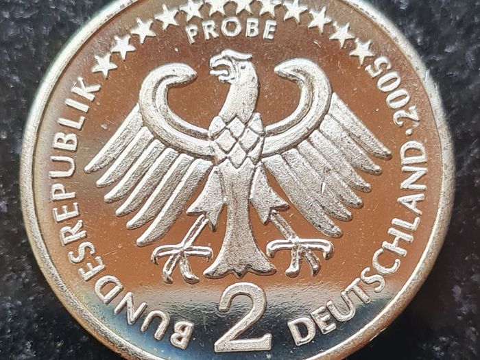 Germany 2 Mark Probe 2005 coin Celebrates the 350 years since the birth of Ludwig van Baden in 1655. Proof Like Finish.