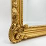 Large Ornate French Style Carved Scroll Mirror in Gilt Finish Image 2