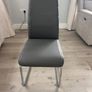 6 grey leather effect dining chairs Image 2