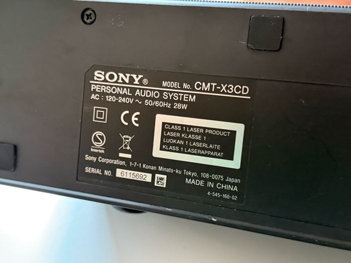 Sony CMT-X3CD CD Bluetooth Speaker System