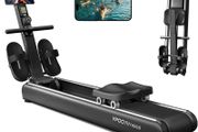 Rowing Machines, Magnetic Rowing Machines for Home Gym, 16 Levels Resistance Rowing Machine Foldable Quiet with Dual Slide Rail, 350lb Folding Rowing Machine with LCD Display Seat Cushion &amp; App