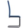 Cantilever Dining Chairs 4 pcs Blue Fabric Image 7