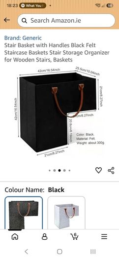 Basket / storage for the stairs