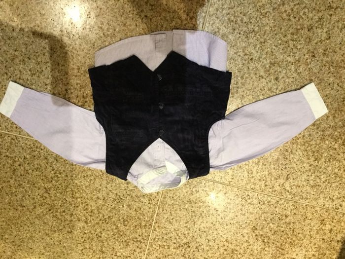 Baby boy shirt and waistcoat set. Age 18-23 mths