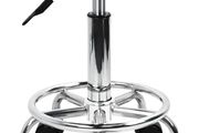 FREE SHIPPING PU Leather Round Rolling Stool with Foot Rest Swivel Height Adjustment Spa Drafting Salon Tattoo Work Office Massage Stools Task Chair Smal