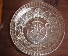Sowerby Art Deco 3 Footed Glass  Bowl