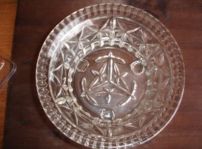 Sowerby Art Deco 3 Footed Glass  Bowl