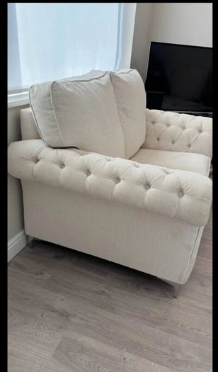 2 Seater Custom made Cream Sofa