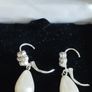 Elegant drop pearl earrings. Image 7