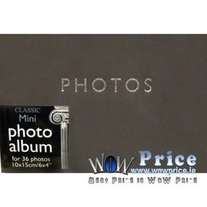 38144 Classic Mini Album - Holds 36 6x4'' photos Grey or Red