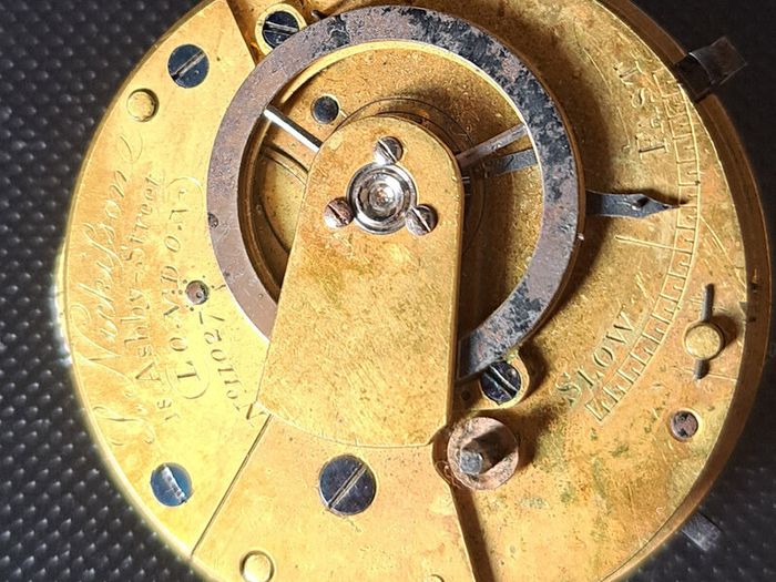 Verge Fusee Movement - John Nickilsen, London , 1810c