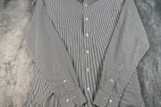LAUREN RALPH LAUREN Fitted Non Iron Mens Shirt Grey\White Striped 15.5 E39