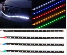 2x 30CM Waterproof 5050 SMD Bar LED Strips String For Car Red/Blue/White/Yellow color