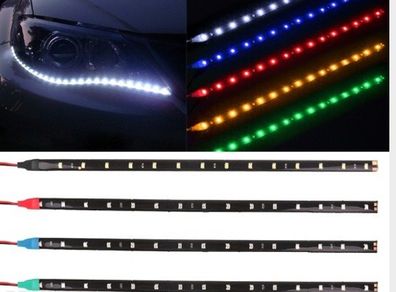 2x 30CM Waterproof 5050 SMD Bar LED Strips String For Car Red/Blue/White/Yellow color
