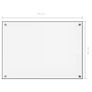 Kitchen Backsplash White 70x50 cm Tempered Glass Image 9