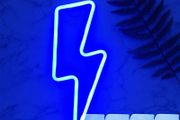NEW SALE | Neon Sign Lightning Bolt LED Neon Light for Wall Decor, Neon Light Signs Battery or USB Powered Neon Night Light for Room Light up Christmas, Neon Wall Sign Neon Lamp for Bedroom