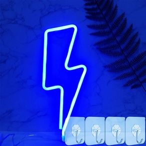 NEW SALE | Neon Sign Lightning Bolt LED Neon Light for Wall Decor, Neon Light Signs Battery or USB Powered Neon Night Light for Room Light up Christmas, Neon Wall Sign Neon Lamp for Bedroom
