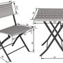 _Polyrattan Bistro Set 3-Piece for Garden Image 4